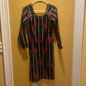 black and pink palazzo suit